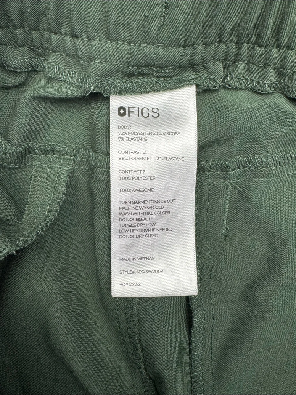Figs Tansen Jogger Scrub Pants Green Mens Large